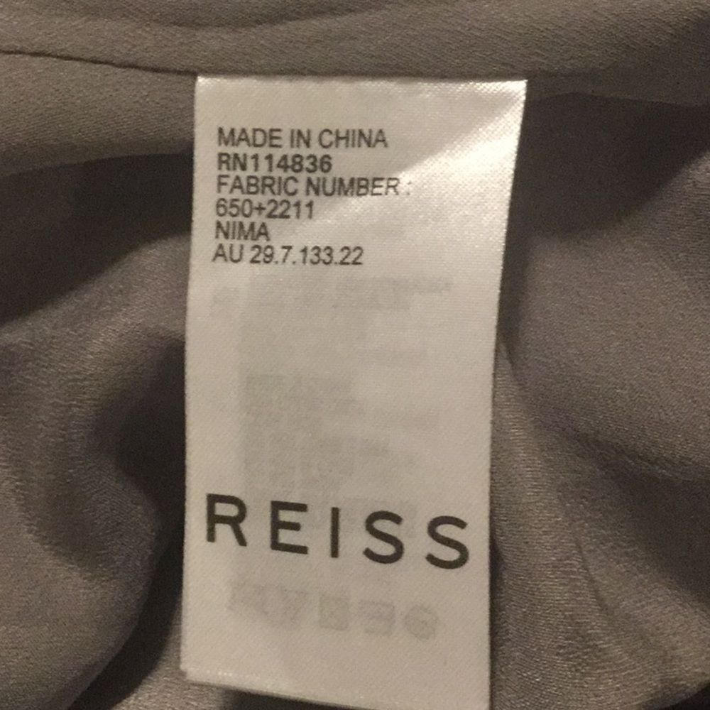 REISS Nima drape neckline crepe dress - Picture 13 of 14